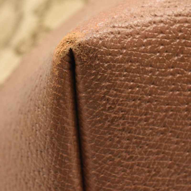 GUCCI Monogram Textured Calfskin Medium Bree Foldover Tote Beige Ebony Nocciola