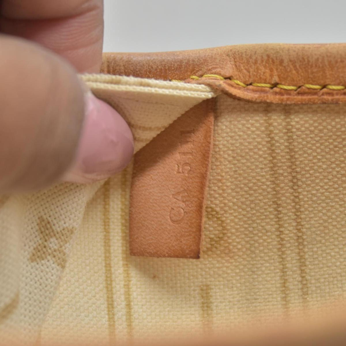 $2130 2011 Louis Vuitton  Damier Azur Neverfull MM CA5111