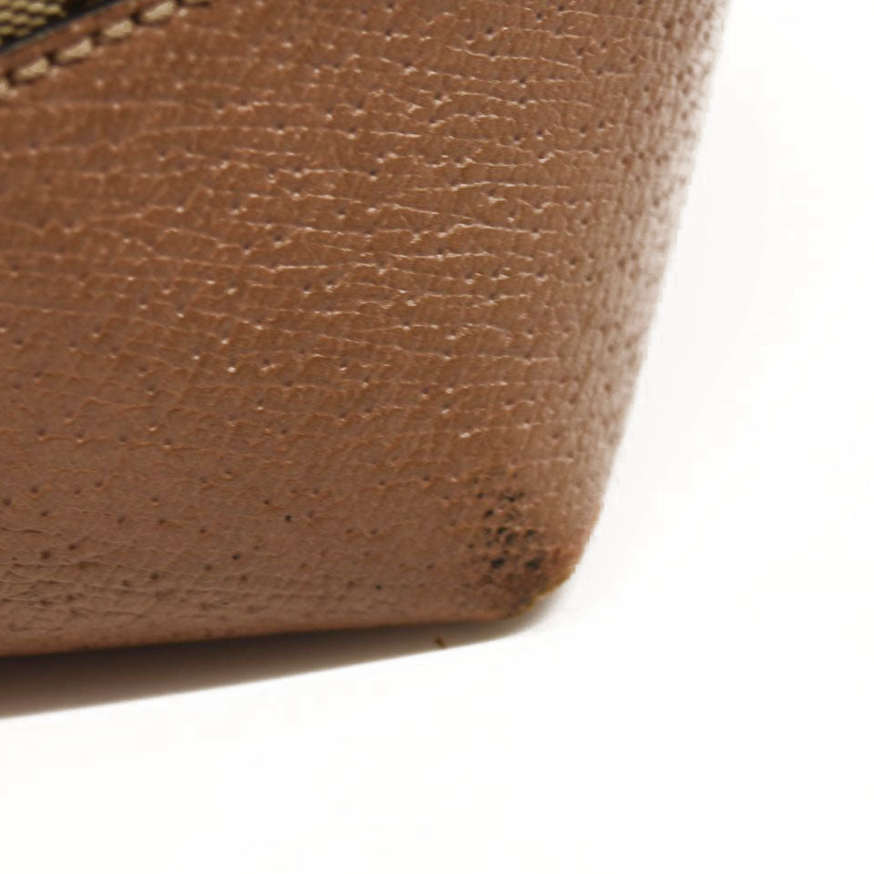 GUCCI Monogram Textured Calfskin Medium Bree Foldover Tote Beige Ebony Nocciola