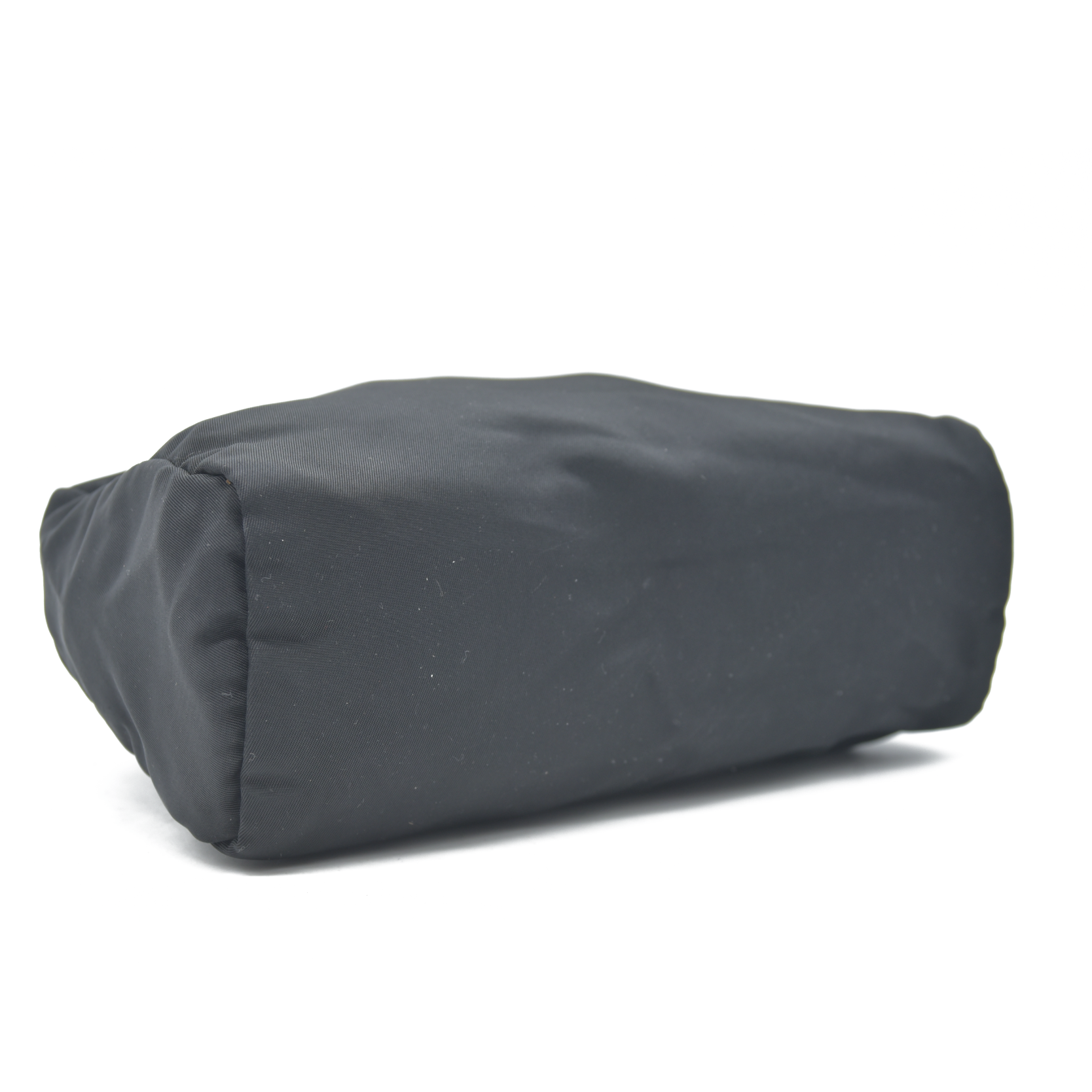 $825 Prada Black Tessuto Nylon Medium Pouch Clutch Bag CONSIGNMENT