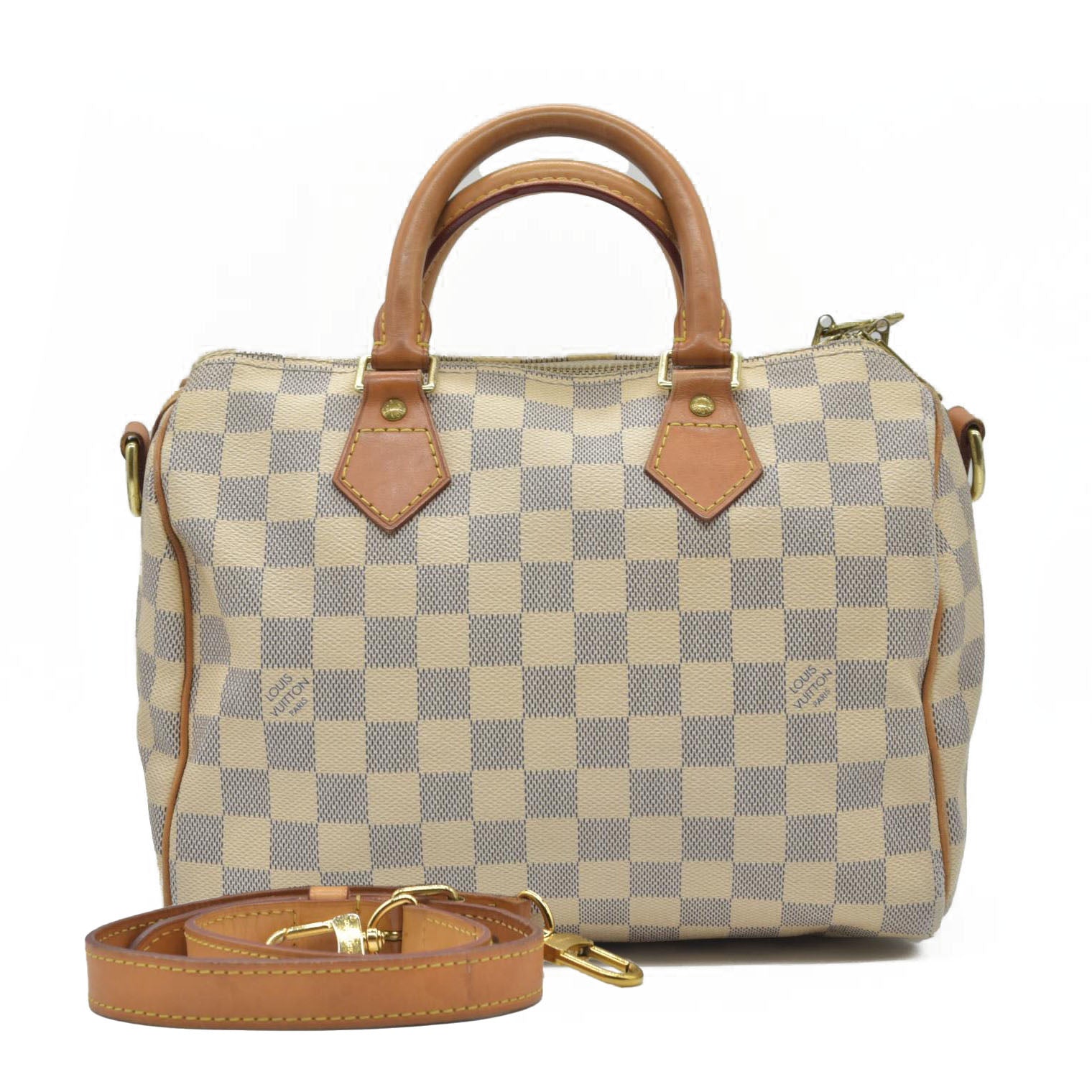 $1940 Louis Vuitton Damier Azur Speedy Bandouliere 25 DU4163