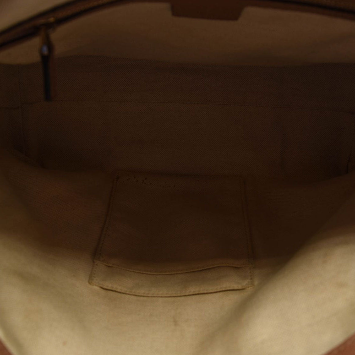 GUCCI Monogram Textured Calfskin Medium Bree Foldover Tote Beige Ebony Nocciola