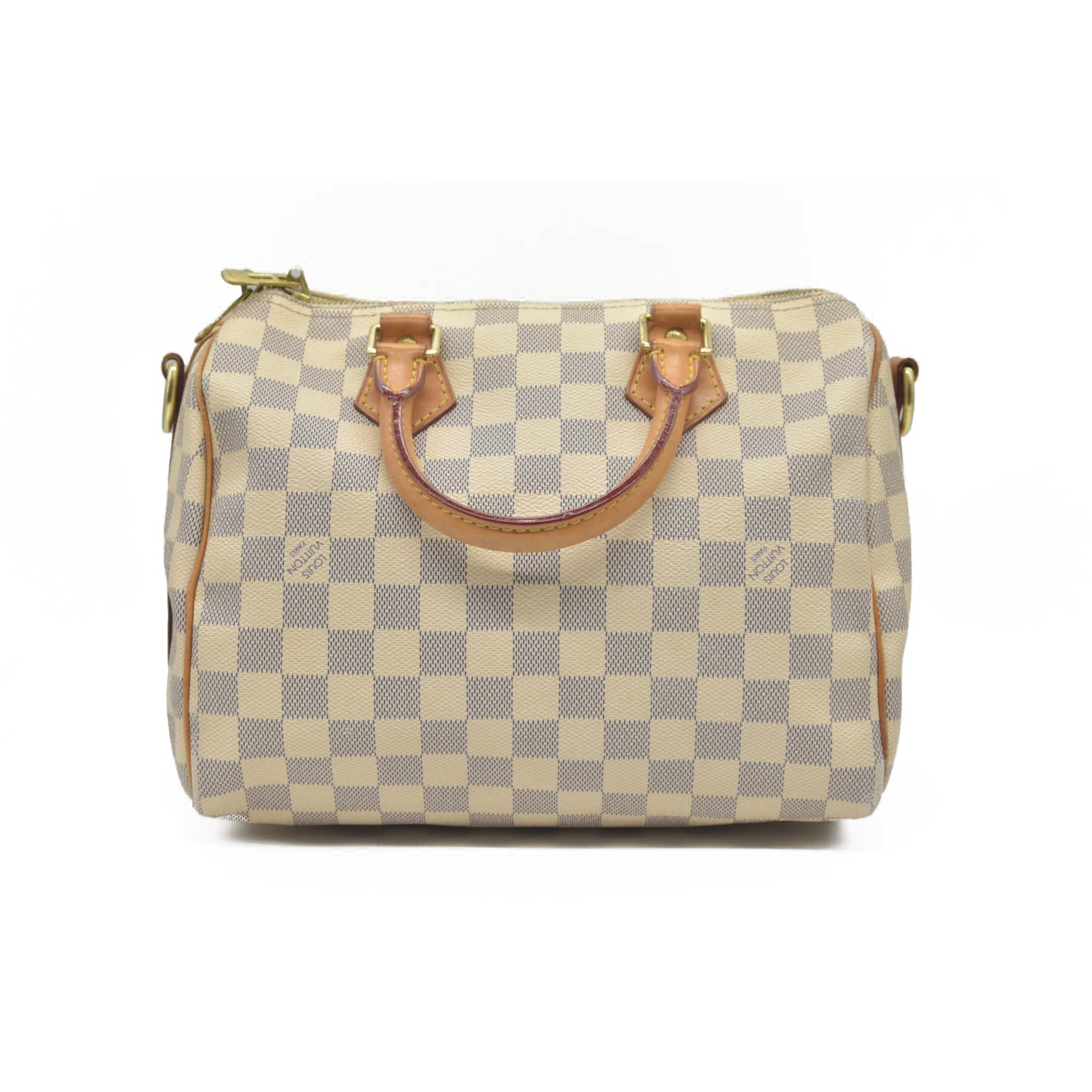 $1940 Louis Vuitton Damier Azur Speedy Bandouliere 25 DU4163