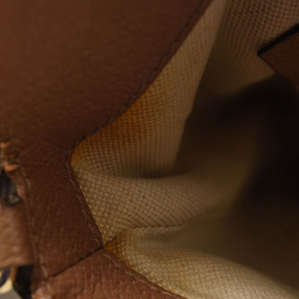 GUCCI Monogram Textured Calfskin Medium Bree Foldover Tote Beige Ebony Nocciola