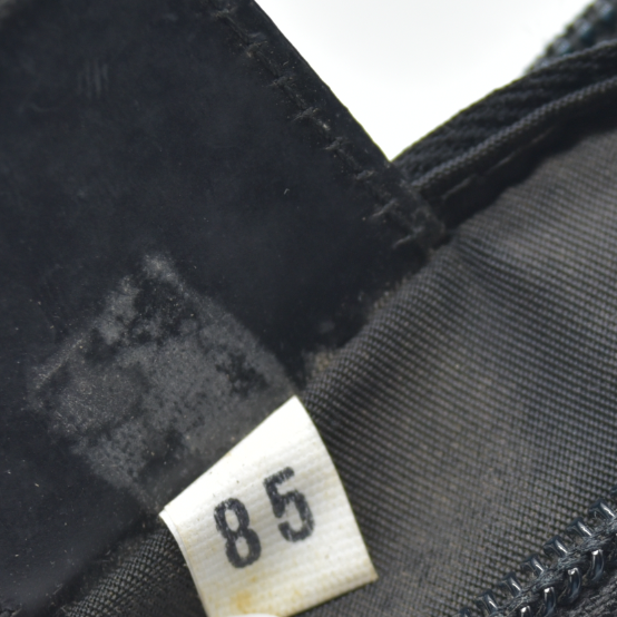 $825 Prada Black Tessuto Nylon Medium Pouch Clutch Bag CONSIGNMENT