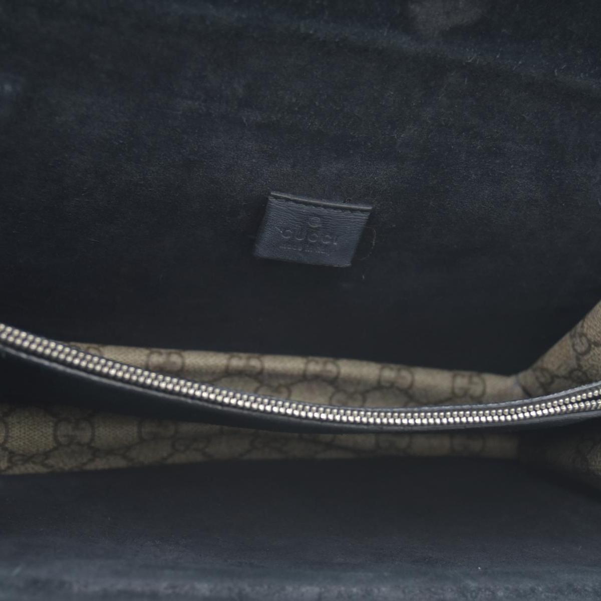 $3350 GUCCI GG Supreme Monogram Suede Small Dionysus Shoulder Bag Beige Black