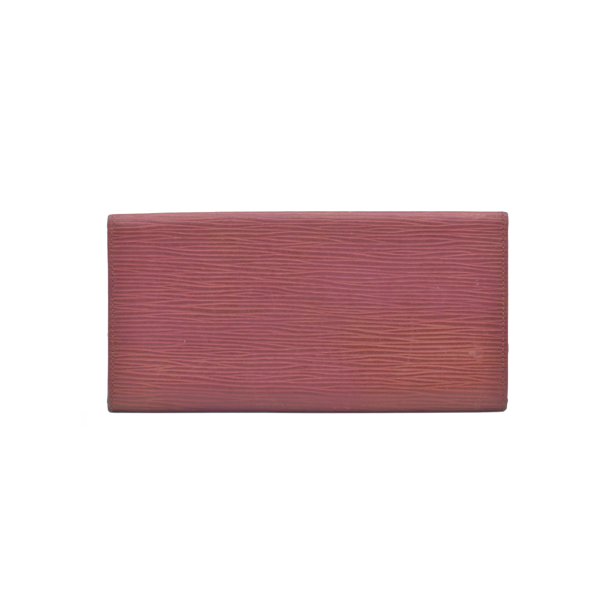 $780 LOUIS VUITTON Epi Porte Tresor International Wallet Brown CONSIGNMENT 10021036