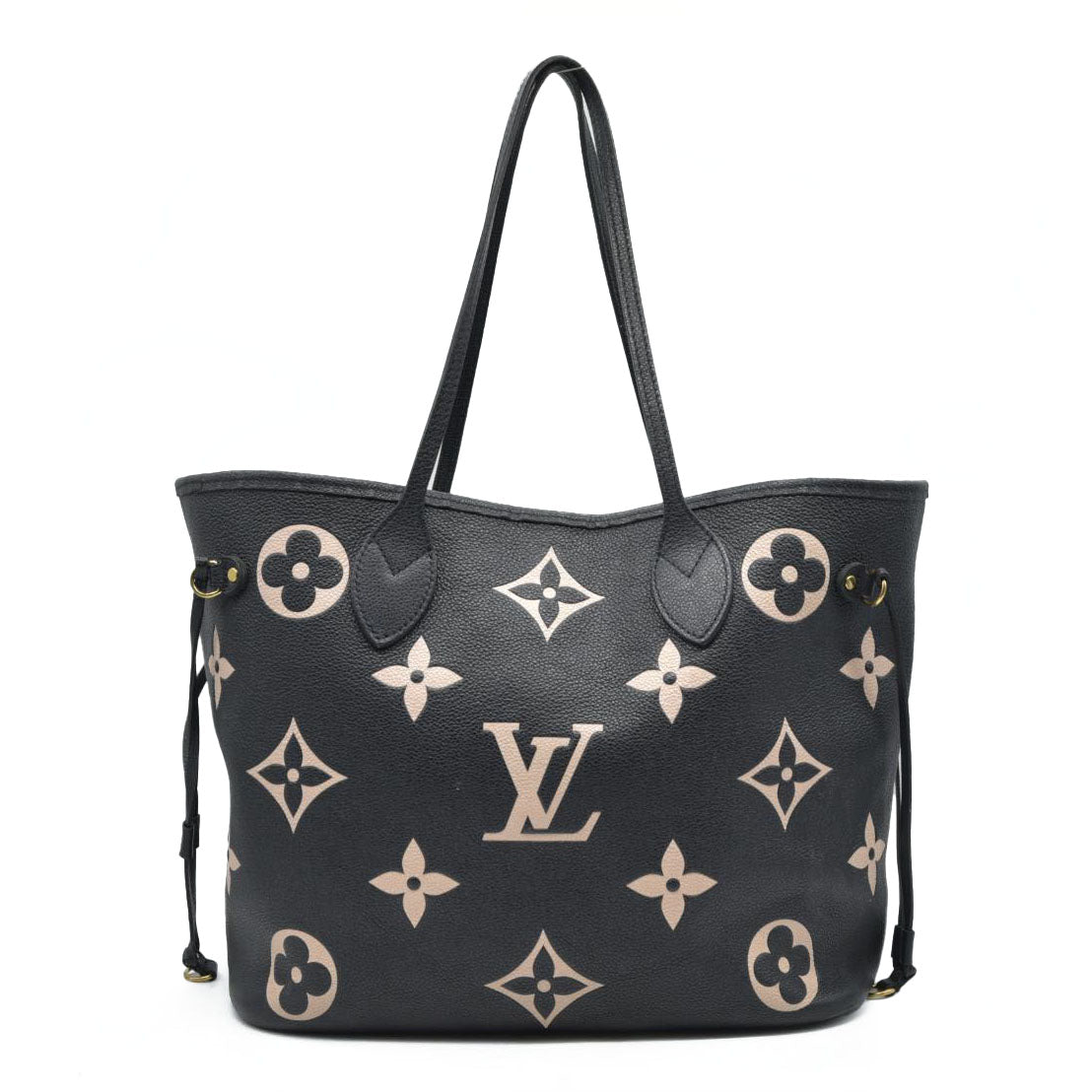 $3050 Louis Vuitton Neverfull NM Tote Bicolor Monogram Empreinte Giant MM