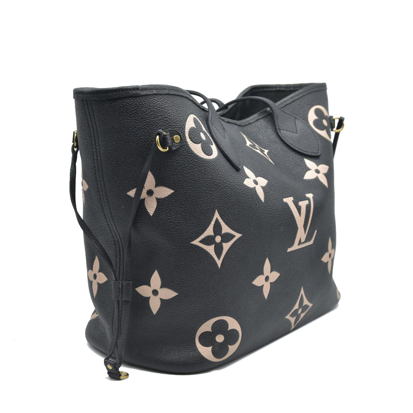 $3050 Louis Vuitton Neverfull NM Tote Bicolor Monogram Empreinte Giant MM