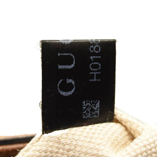 GUCCI Monogram Textured Calfskin Medium Bree Foldover Tote Beige Ebony Nocciola