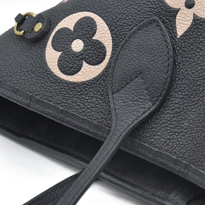 $3050 Louis Vuitton Neverfull NM Tote Bicolor Monogram Empreinte Giant MM