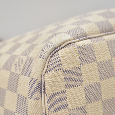 $2240 Louis Vuitton Damier Azur Neverfull MM RFID