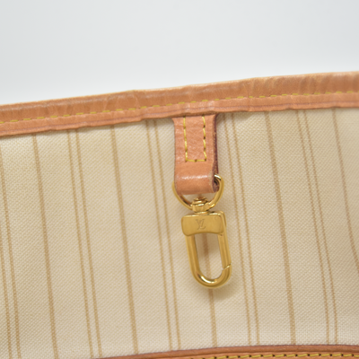 $2240 Louis Vuitton Damier Azur Neverfull MM RFID