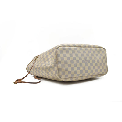 $2170 Louis Vuitton Damier Azur Neo Neverfull MM Rose Ballerine RFID