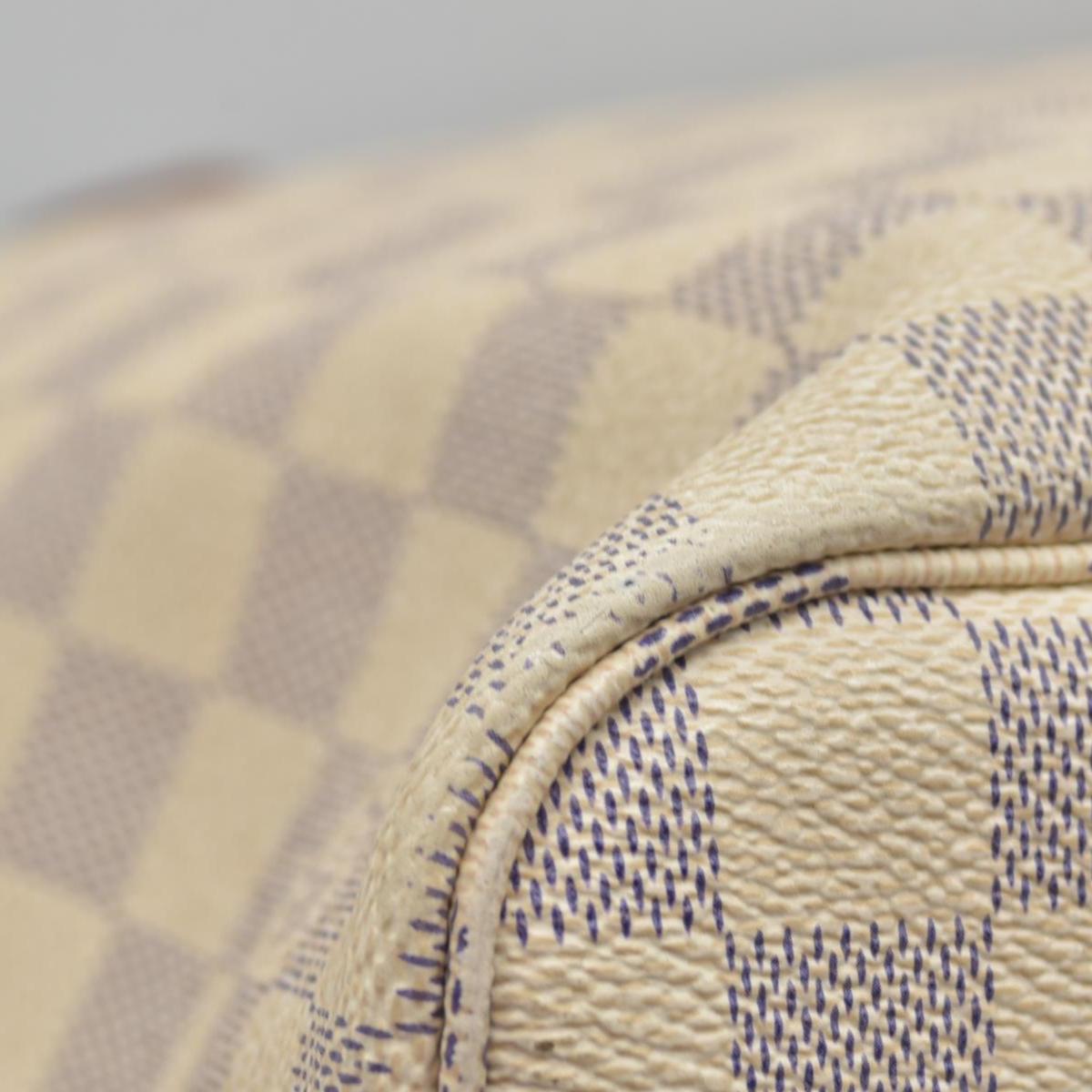 $2170 Louis Vuitton Damier Azur Neo Neverfull MM Rose Ballerine RFID