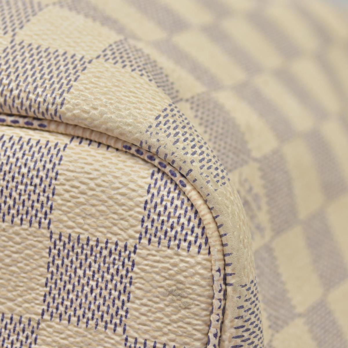 $2170 Louis Vuitton Damier Azur Neo Neverfull MM Rose Ballerine RFID