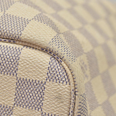 $2170 Louis Vuitton Damier Azur Neo Neverfull MM Rose Ballerine RFID