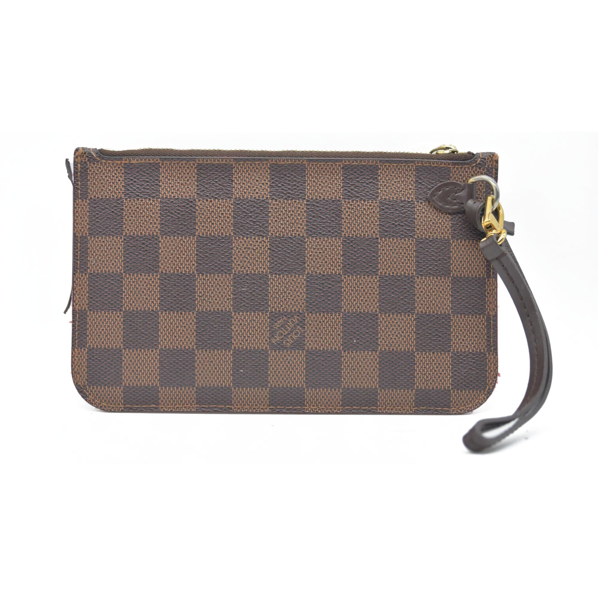 $2100 Louis Vuitton Damier Ebene Neverfull PM Pochette