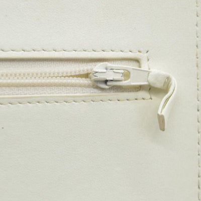 $3425 Chanel Caviar Quilted Boy Wallet On Chain WOC White