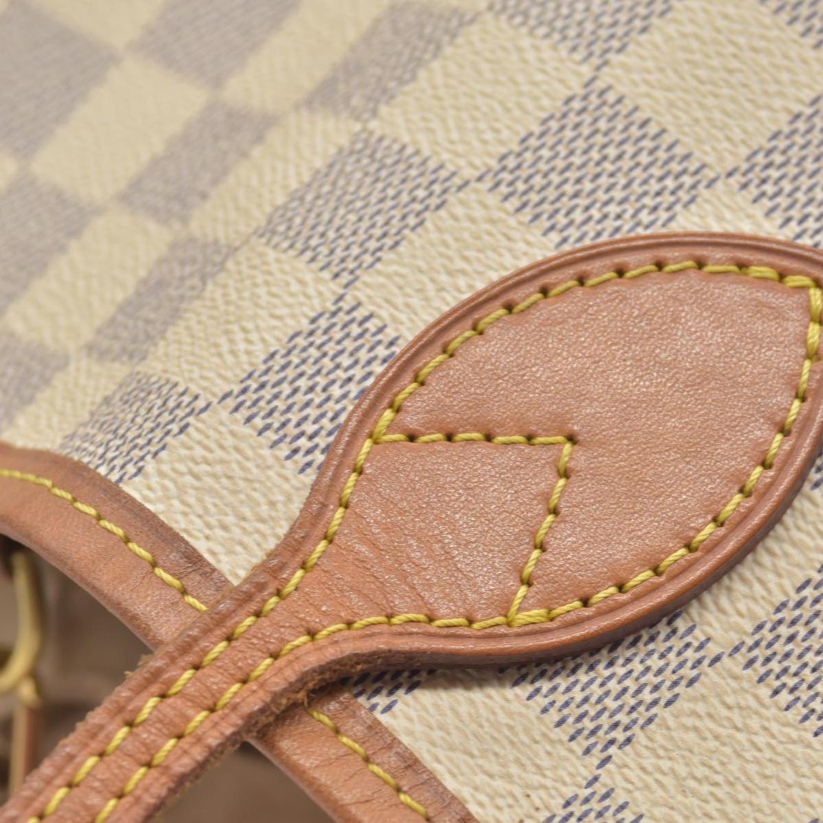 $2170 Louis Vuitton Damier Azur Neo Neverfull MM Rose Ballerine RFID