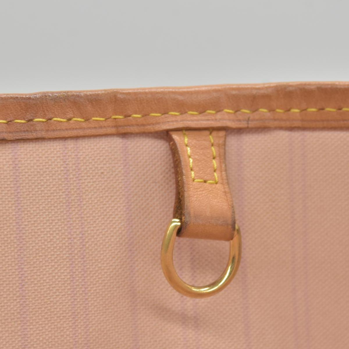 $2170 Louis Vuitton Damier Azur Neo Neverfull MM Rose Ballerine RFID