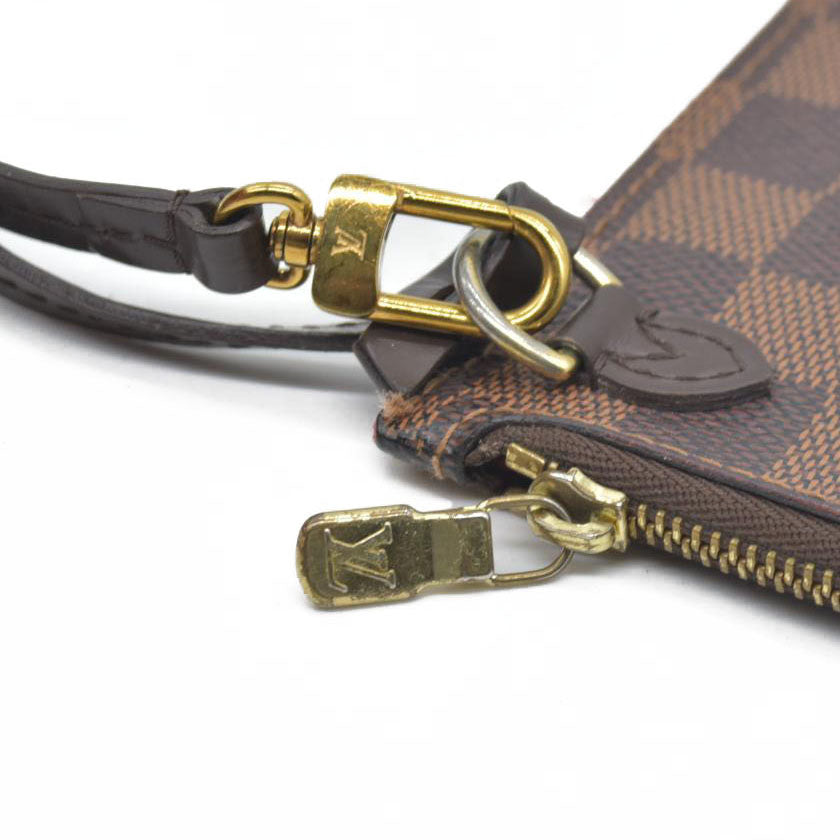 $2100 Louis Vuitton Damier Ebene Neverfull PM Pochette