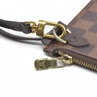 $2100 Louis Vuitton Damier Ebene Neverfull PM Pochette