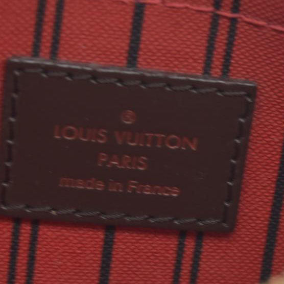 $2100 Louis Vuitton Damier Ebene Neverfull PM Pochette