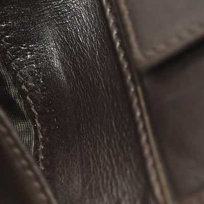 GUCCI GG Logo Canvas Leather Bifold Wallet Beige