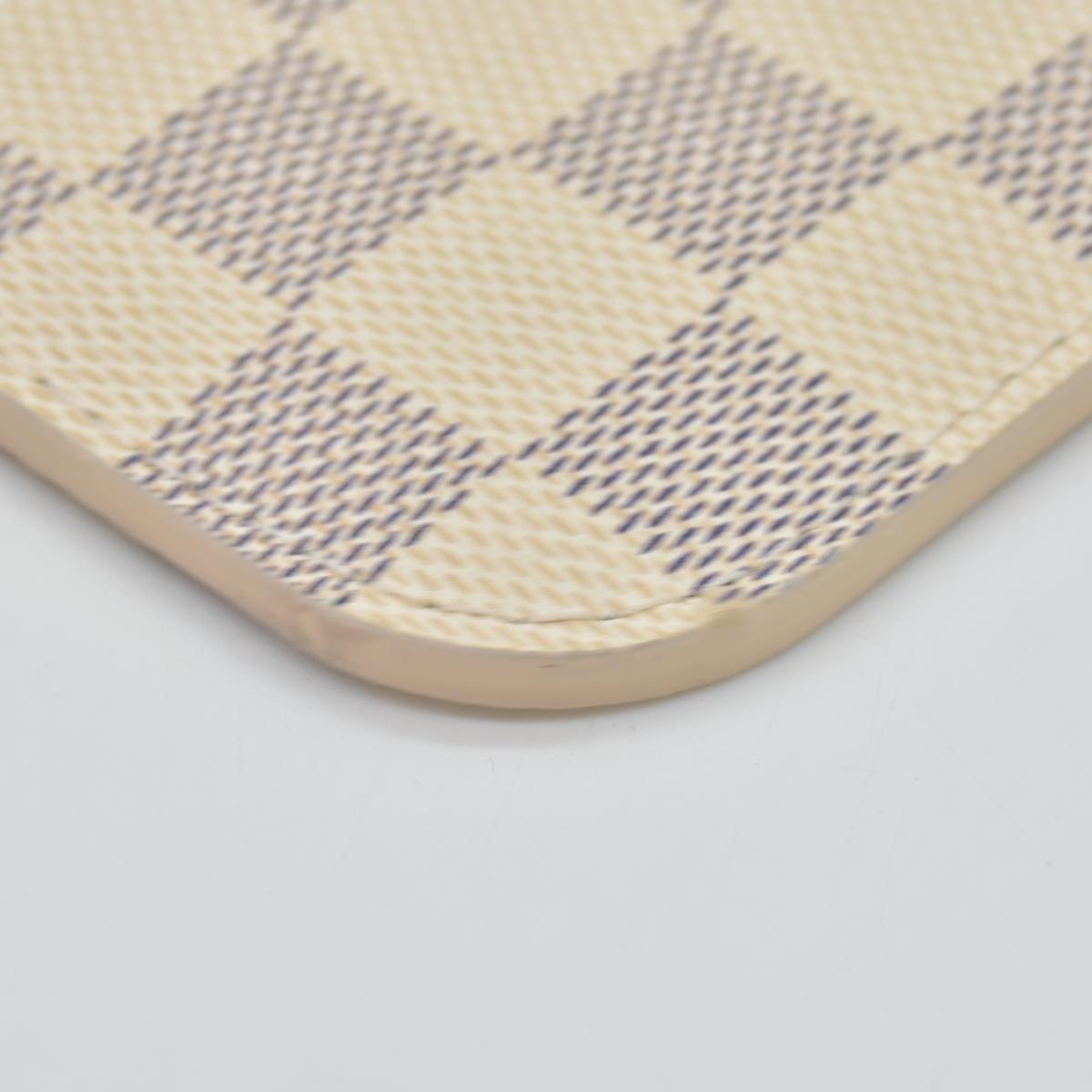 $600 Louis Vuitton Damier Azur Neverfull MM GM Pochette Rose Ballerine RFID