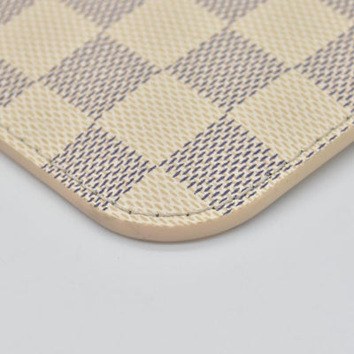 $600 Louis Vuitton Damier Azur Neverfull MM GM Pochette Rose Ballerine RFID