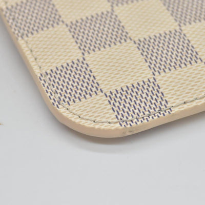 $600 Louis Vuitton Damier Azur Neverfull MM GM Pochette Rose Ballerine RFID