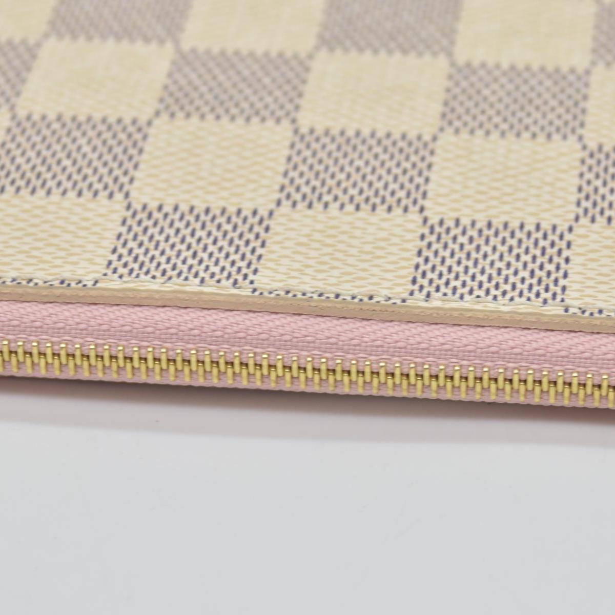 $600 Louis Vuitton Damier Azur Neverfull MM GM Pochette Rose Ballerine RFID
