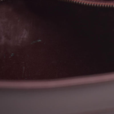 AUCTION CARTIER Must Line Clutch Bag Leather Bordeaux