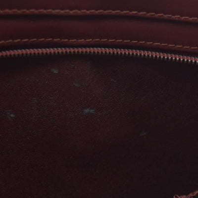 AUCTION CARTIER Must Line Clutch Bag Leather Bordeaux
