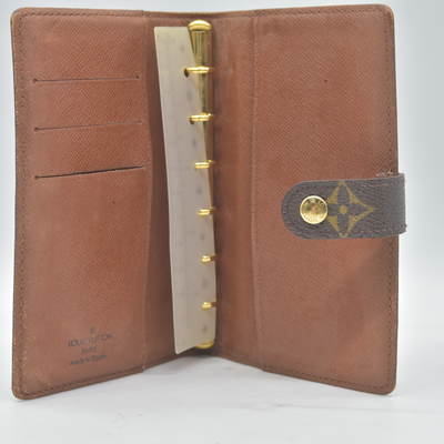$505 1999 LOUIS VUITTON Monogram Small Ring Agenda Cover CA0959