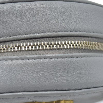 Chanel  Lambskin Quilted Chanel 19 Round Clutch With Chain Grey