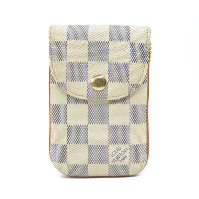 Louis Vuitton Damier Azur Etui Telephone MM Phone Case White SN0170