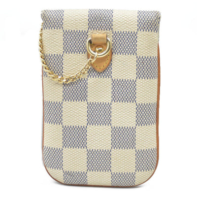 Louis Vuitton Damier Azur Etui Telephone MM Phone Case White SN0170