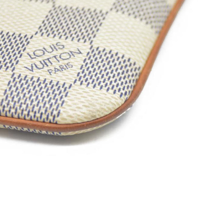 Louis Vuitton Damier Azur Etui Telephone MM Phone Case White SN0170