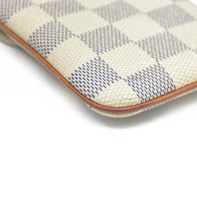 Louis Vuitton Damier Azur Etui Telephone MM Phone Case White SN0170
