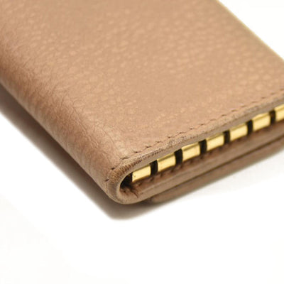 GUCCI GG Marmont Leather 6 Rings Key Case Beige
