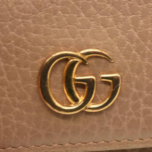 GUCCI GG Marmont Leather 6 Rings Key Case Beige