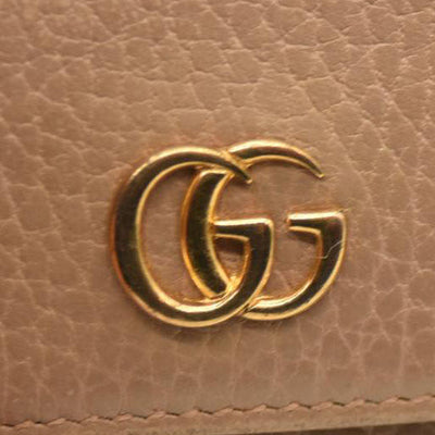 GUCCI GG Marmont Leather 6 Rings Key Case Beige