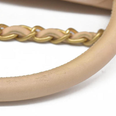 $7300 Chanel  Calfskin Chevron Quilted Medium Coco Handle Flap Beige