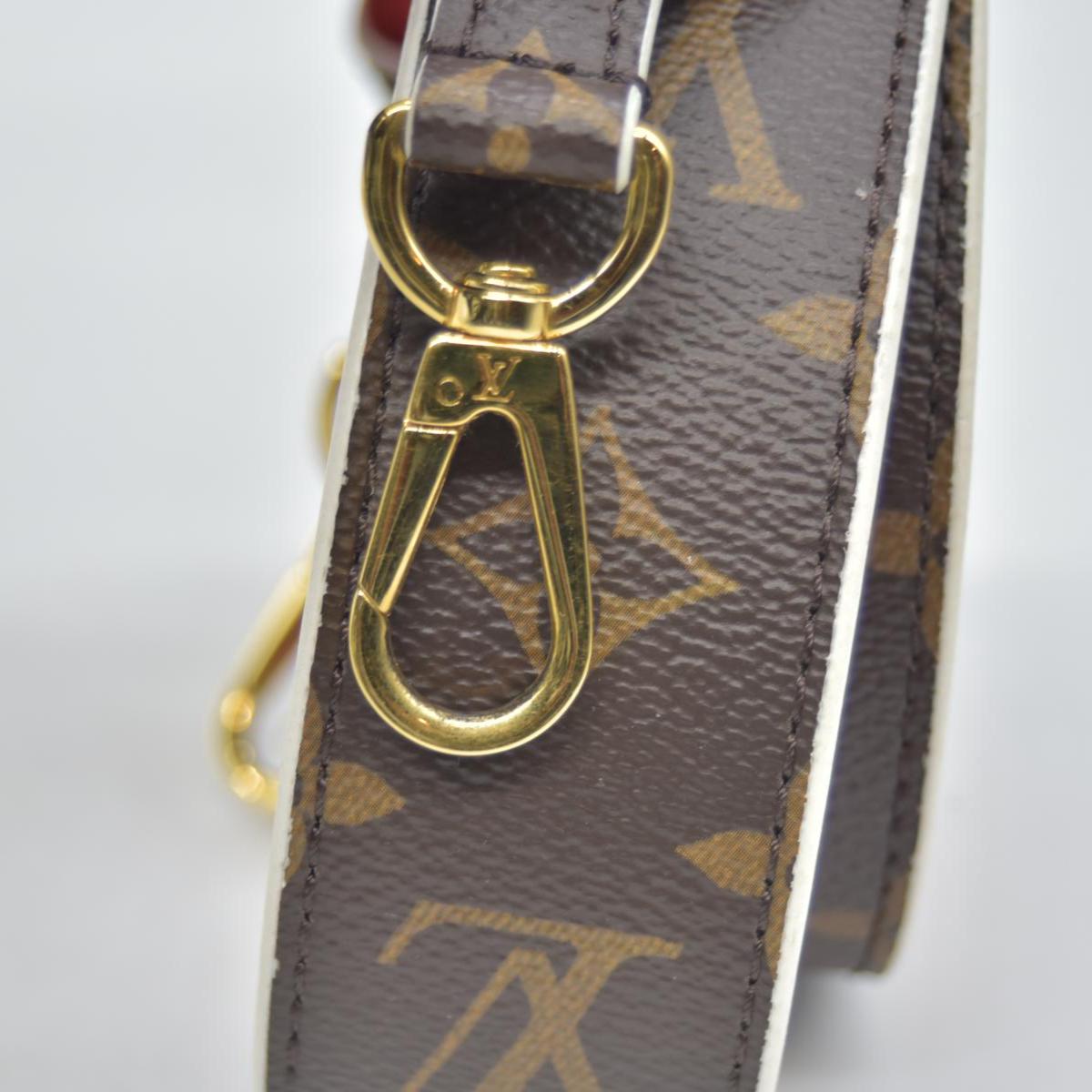 Louis Vuitton Monogram Bandouliere Shoulder Strap Red