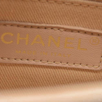 $7300 Chanel  Calfskin Chevron Quilted Medium Coco Handle Flap Beige