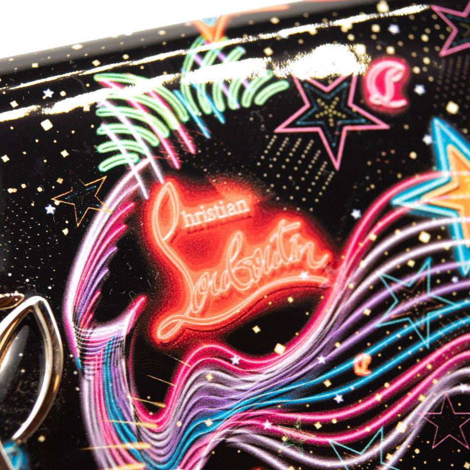 Christian Louboutin Cabata Starlight Patent Leather Clutch Crossbody Chain
