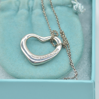 $525 Tiffany & Co. Elsa Peretti Open Heart Pendant 16 mm