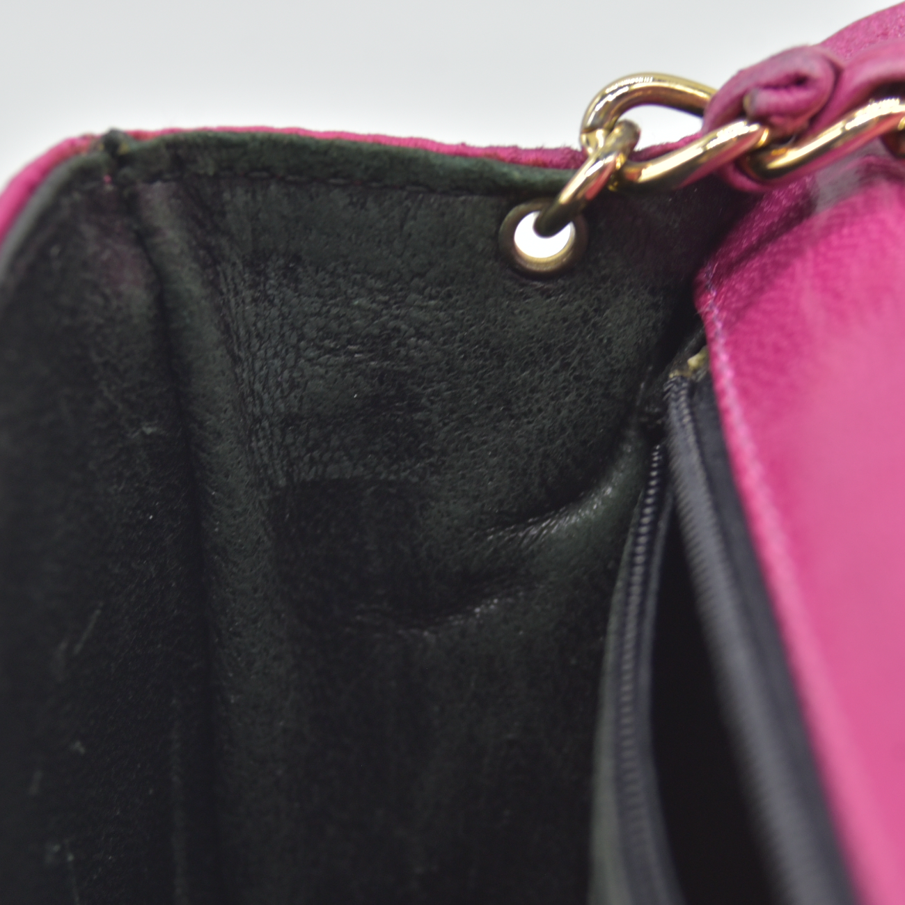 $3500 1986-1988 Chanel Vintage Coco Mark Satin Chain Shoulder Bag Pink